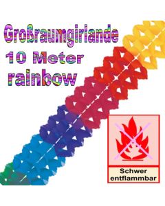 Großraumgirlande Rainbow 10 Meter