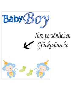 Grusskarte, Baby Boy zu Taufe, Babyparty und Geburt