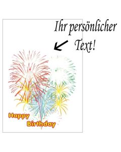 Grusskarte, Happy Birthday Feuerwerk zum Geburtstag