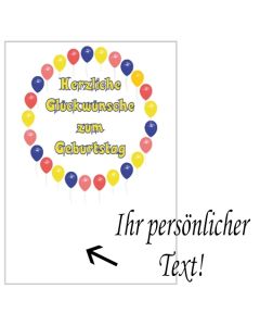 Grusskarte, Herzliche Glückwünsche zum Geburtstag Luftballons zum Geburtstag