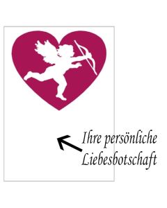 Grußkarte Amor, Liebesbotschaft