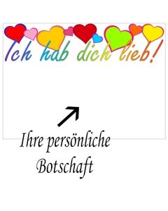 Grußkarte Ich hab dich lieb, Botschaft