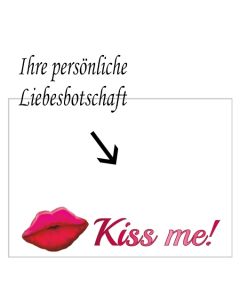 Grußkarte Kiss me!, Liebesbotschaft