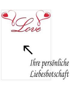 Grußkarte Love, Liebesbotschaft