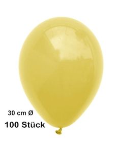 Luftballon Gelb, Pastell, gute Qualität, 100 Stück