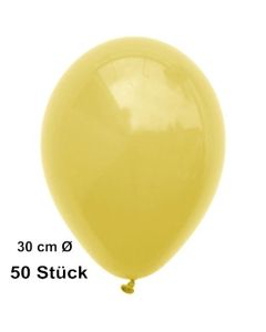 Luftballon Gelb, Pastell, gute Qualität, 50 Stück