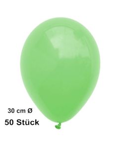 Luftballon Mintgrün, Pastell, gute Qualität, 50 Stück