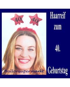 Geburtstagsparty-Dekoration zum 40. Haarreif Zahl 40 zum 40. Geburtstag