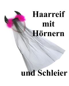 Haareif mit Teufelshörnern und Schleier