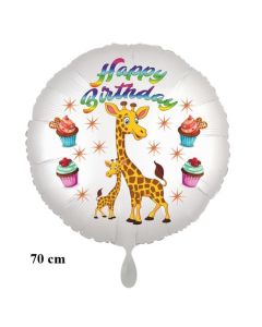 Happy Birthday Großer Kindergeburtstag Luftballon mit Giraffen