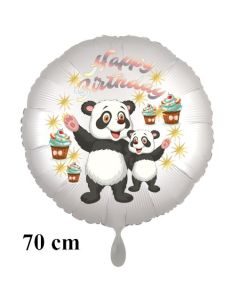 Happy Birthday Großer Kindergeburtstag Luftballon mit Panda Bären