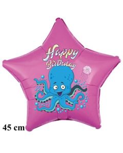 Happy Birthday Oktopus Kindergeburtstag Luftballon mit Helium