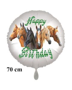 Happy Birthday Pferde Kindergeburtstag Luftballon mit Helium