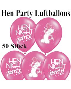 Hen Party Luftballons in Pink, 50 Stück