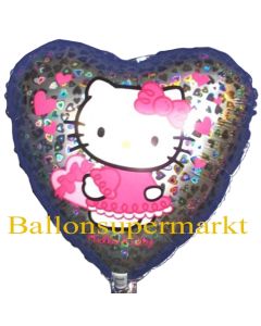 Hello Kitty Herzluftballon aus Folie (ungefüllt)