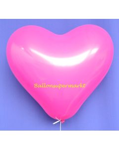 Herzluftballon 40-45 cm Pink Pastell, Hot Pink, Telekom Pink