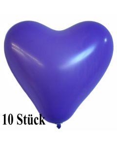 Herzluftballons 12-14 cm, Lila, 10 Stück