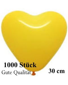 Herzluftballons Gelb, Gute Qualität, 1000 Stück, 30 cm