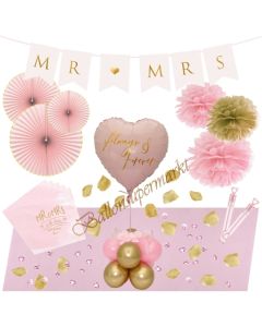 Always &  Forever Deko-Set zur Hochzeit in Rosa und Gold