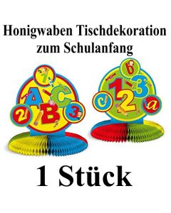 Honigwaben Tischdekoration zum Schulanfang, 1. Schultag, Einschulung