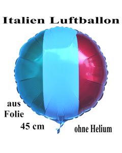 Italien Luftballon, Folienballon 45 cm mit den Italienfarben