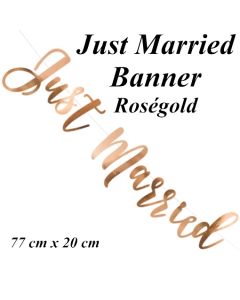 Letterbanner Just Married Rose Gold