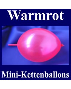 Kleine Kettenballons, Girlanden-Luftballons Mini, Warmrot-Metallic