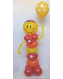 Geschenkmännchen Smiley mit Helium gefüllten Latexballon 