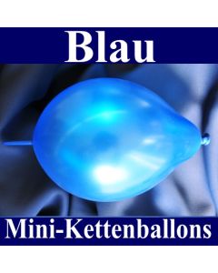 Kleine Kettenballons, Girlanden-Luftballons Mini, Blau-Metallic