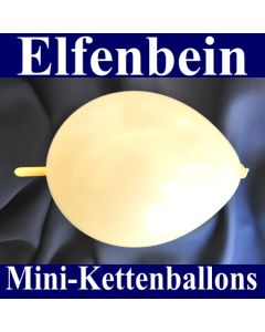 Kleine Kettenballons, Girlanden-Luftballons Mini, Elfenbein-Metallic