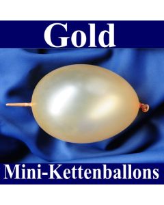 Kleine Kettenballons, Girlanden-Luftballons Mini, Gold-Metallic
