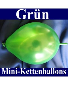 Kleine Kettenballons, Girlanden-Luftballons Mini, Grün-Metallic