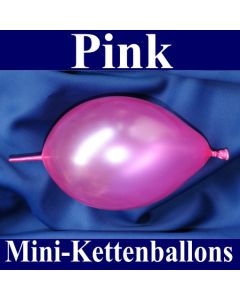 Kleine Kettenballons, Girlanden-Luftballons Mini, Pink-Metallic