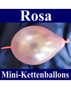 Kleine Kettenballons, Girlanden-Luftballons Mini, Rosa-Metallic