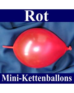 Kleine Kettenballons, Girlanden-Luftballons Mini, Rot-Metallic