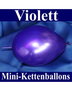 Kleine Kettenballons, Girlanden-Luftballons Mini, Violett-Metallic