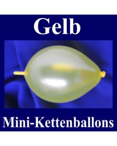 Kleine Kettenballons, Girlanden-Luftballons Mini, Gelb-Metallic