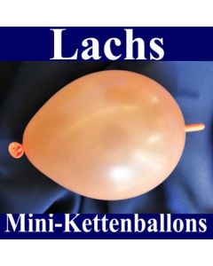 Kleine Kettenballons, Girlanden-Luftballons Mini, Lachs-Metallic