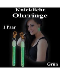 Knicklicht Mini Ohrringe, grün