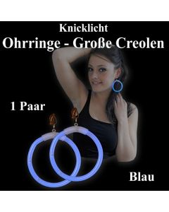 Knicklicht Maxi Ohrringe, Creolen, blau