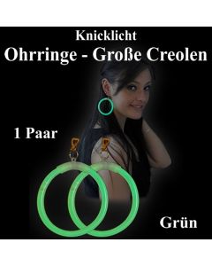 Knicklicht Maxi Ohrringe, Creolen, grün