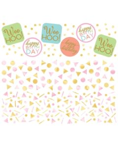 Confetti Fun Birthday Konfetti, 3 Sorten Streudekoration, Partydekoration zum Geburtstag
