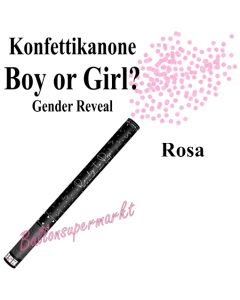 Konfettikanone Boy or Girl, Gender Reveal, rosa