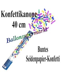 Konfettikanone, Konfetti-Shooter, 40 cm, buntes Seidenpapier