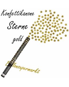 Konfettikanone Sternenregen, gold