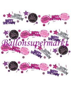 Konfetti Pink Celebration Birthday, 3 Sorten Streudekoration