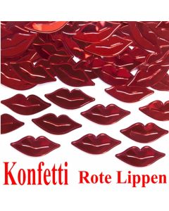 Konfetti Rote Lippen Tischdekoration, Party- und Festdekoration