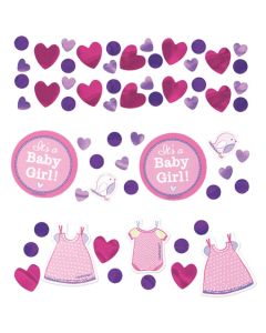 Konfetti Shower with Love Girl zur Babyparty