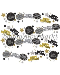 Konfetti Sparkling Celebration Birthday, 3 Sorten Streudekoration