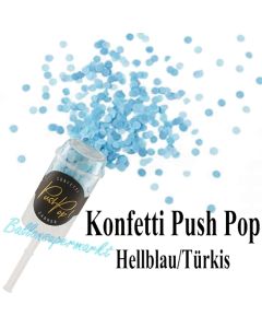 Konfetti Push Pop, hellblau/türkis